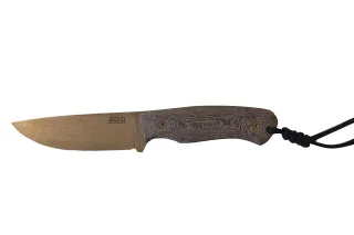Нож Ego Mod.41 сива микарта и черна кожена кания