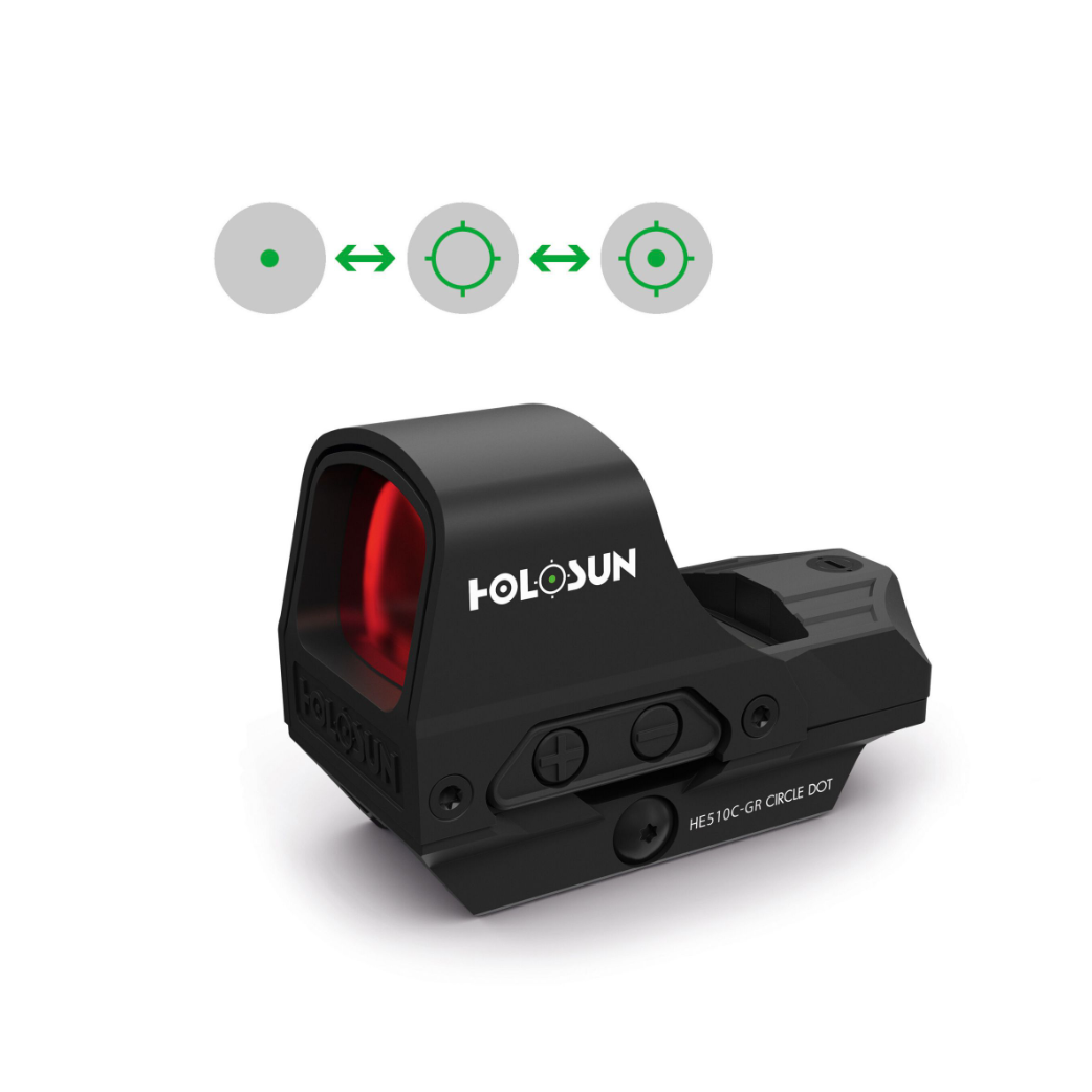 Бързомер Holosun HE510C-GR 2/65МОА Shake Awake/Solar Panel QD Mount