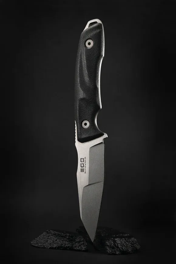 Нож Ego Mod.58 Venom N690 G10 черна ръкохватка и кания Kydex