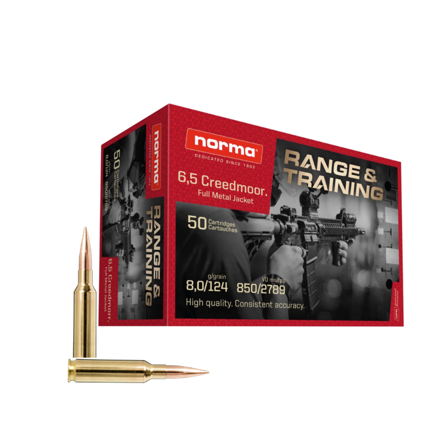 NORMA 6,5Creedmoor FMJ Range/Training (50бр )8,0гр/124gr