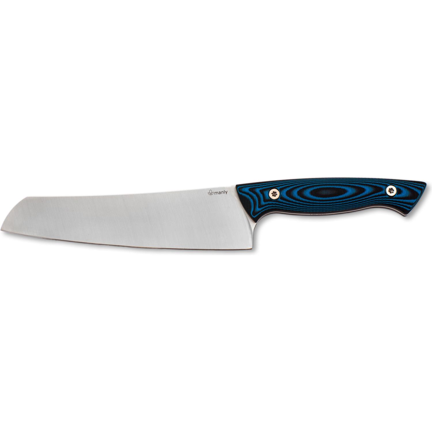 Кухненски нож Manly CHEF 18 SET 14C28N black/blue
