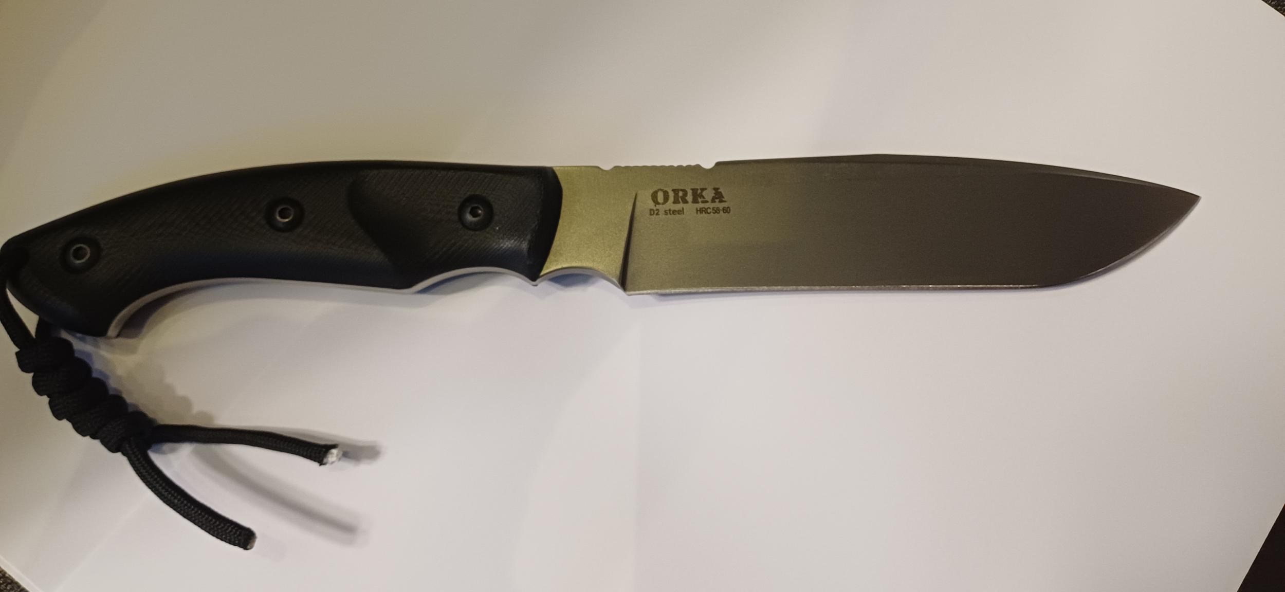 Нож Ego Mod.49 Orka D2 HRC58-60 G10 кожена кания