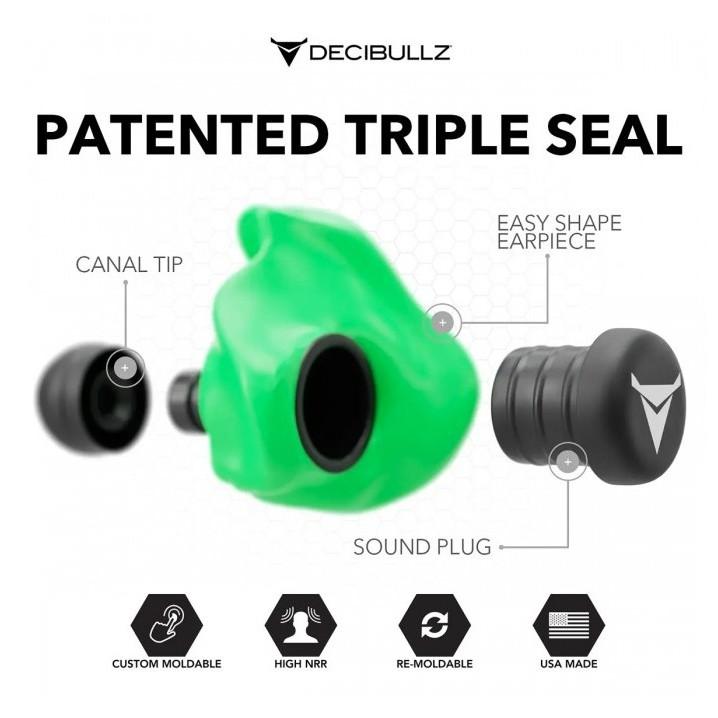 Тапи за стрелба Decibullz Custom Molded Earplugs – персонализирани тапи за уши с термоформоване