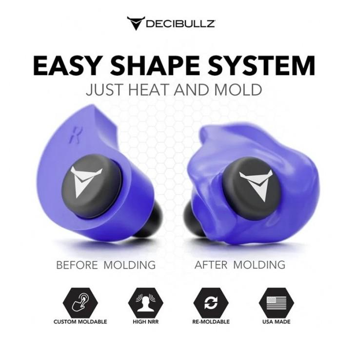 Тапи за стрелба Decibullz Custom Molded Earplugs – персонализирани тапи за уши с термоформоване