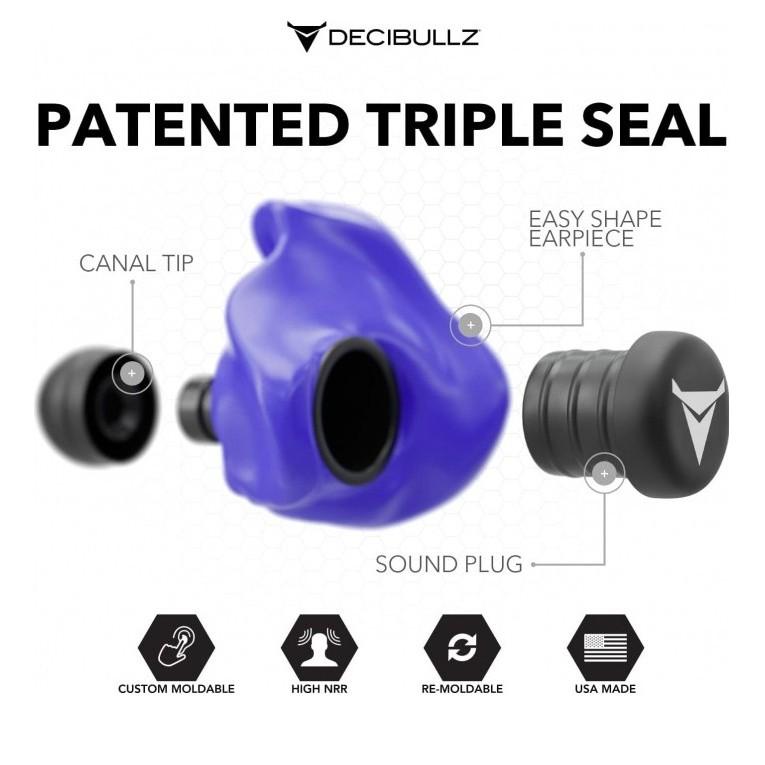 Тапи за стрелба Decibullz Custom Molded Earplugs – персонализирани тапи за уши с термоформоване