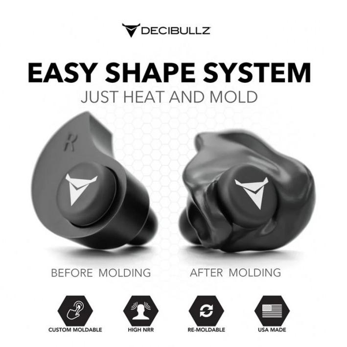 Тапи за стрелба Decibullz Custom Molded Earplugs – персонализирани тапи за уши с термоформоване