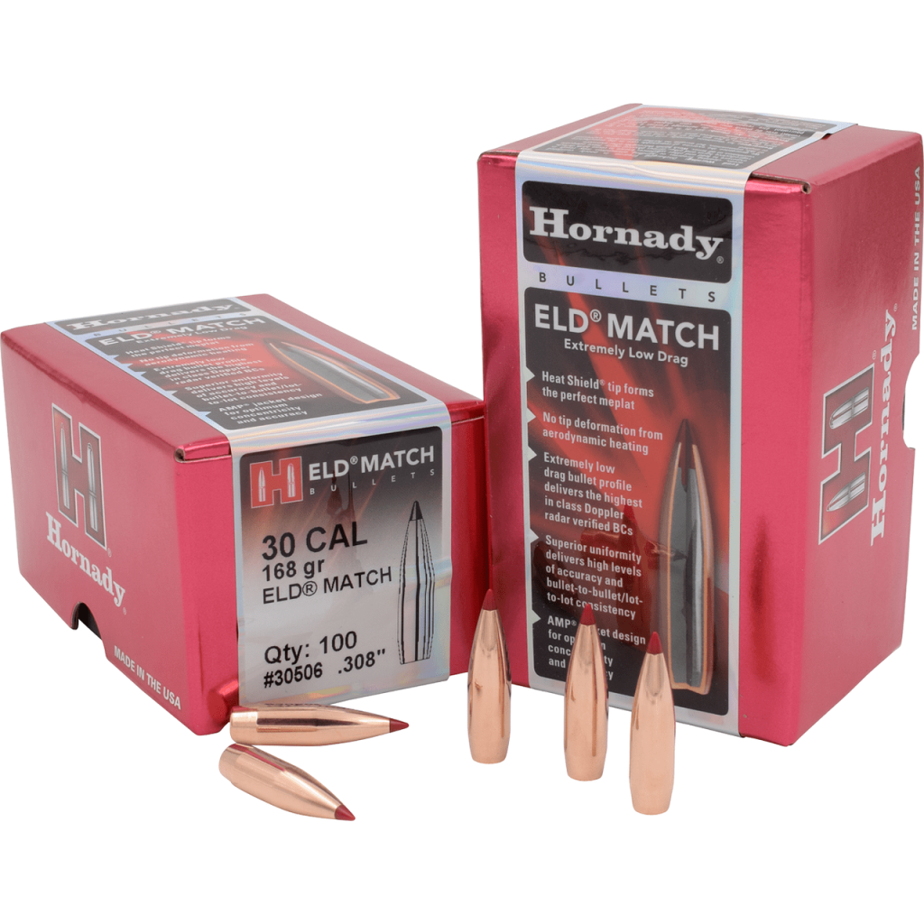 Куршум - Hornady, ELD Match, cal.30 .308 - 168 gr, 100 бр.