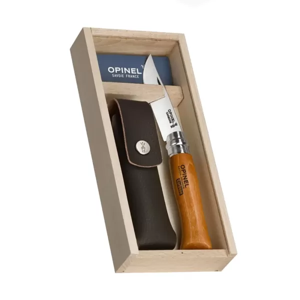 Сгъваем нож Opinel Carbon No.8 в кутия Бук