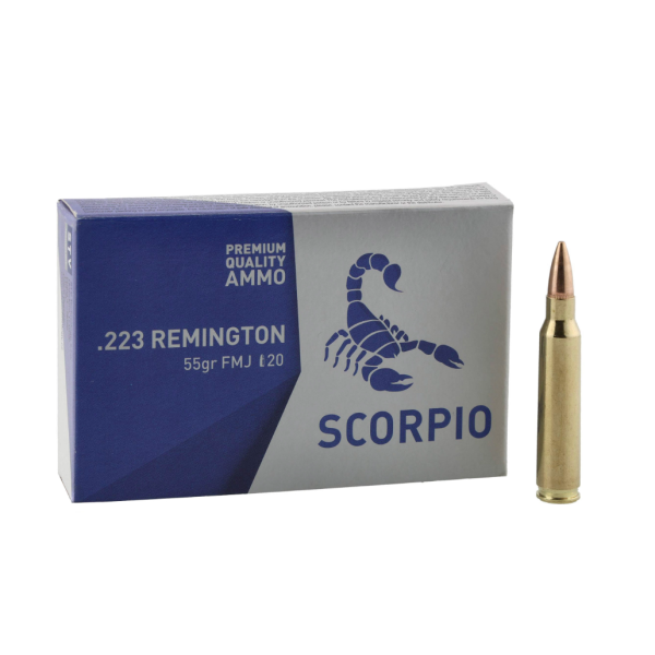 Карабинни патрони Scorpio кал.223 Rem FMJ 55grs/3.56гр