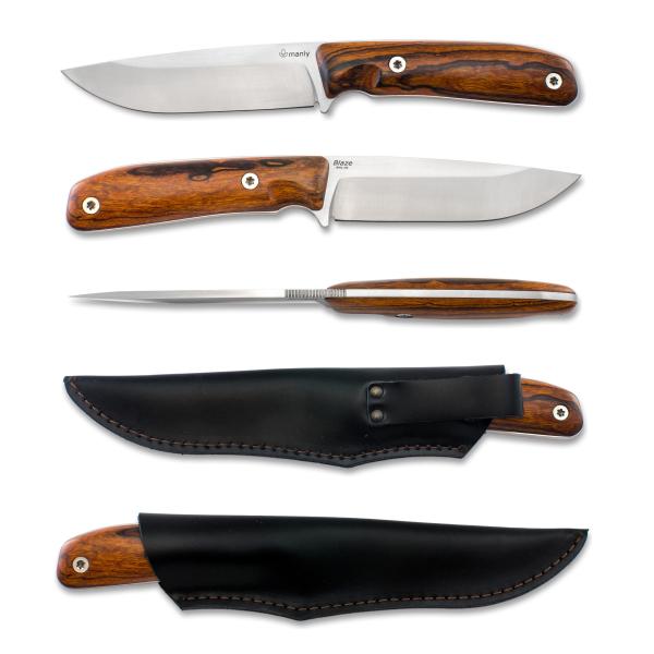 Manly Blaze Iron Wood RWL-34 leather sheat