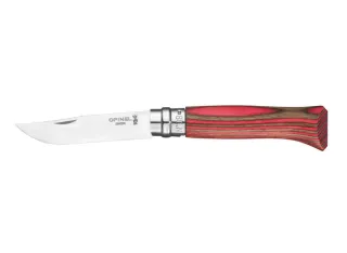 Нож Opinel Inox No.8 ламинат бреза червен