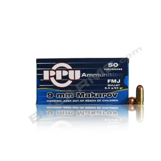 Патрони PPU  Makarov 9х18 FMJ 6,0 g