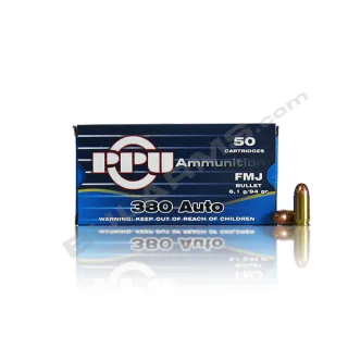 Патрони PPU  380 Auto 9х17 FMJ 6,1 g
