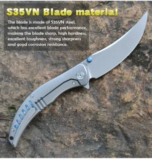 Сгъваем нож  CH KNIVES Sultan S35VN Titanium