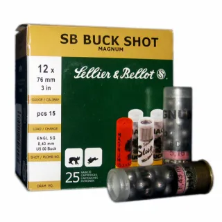 Sellier & Bellot SB Buck Shot Magnum 12/76 8.43 mm.