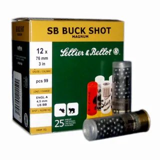 Sellier & Bellot SB Buck Shot Magnum 12/76 4.0 mm.