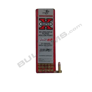 Winchester SuperX .22 lr Copper plated HP 37 gr