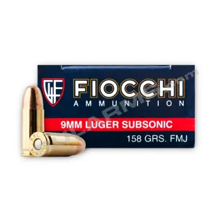 Патрони Fiocchi 9Х19 Luger Subsonic 158 gr.