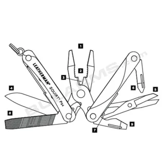 Мултитул Leatherman Squirt PS4 Black