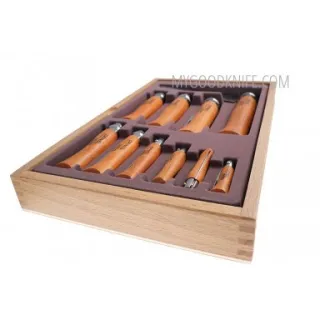 Комплект ножове Opinel със стъклен капак Carbon