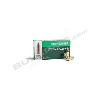 Патрони Sellier&Bellot 9x19 TFMJ Nontox 8,0 g