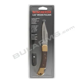 Нож WINCHESTER 3.25" brass folder